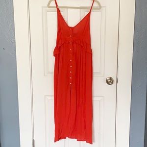 Topshop Raspberry Summer Midi Dress